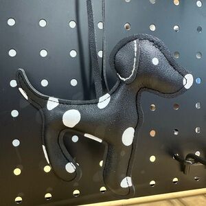 👉 Black Polka Dot Dog Bag Charm | Exact Item Shown